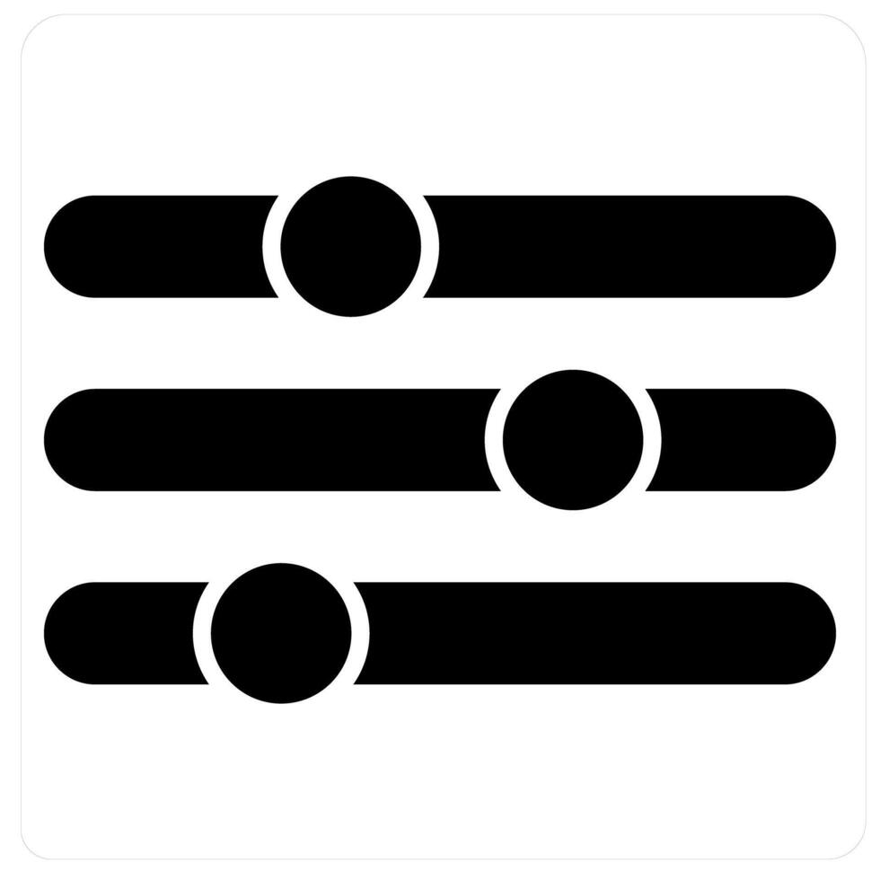 Refine and panel icon concept in black filled color vector