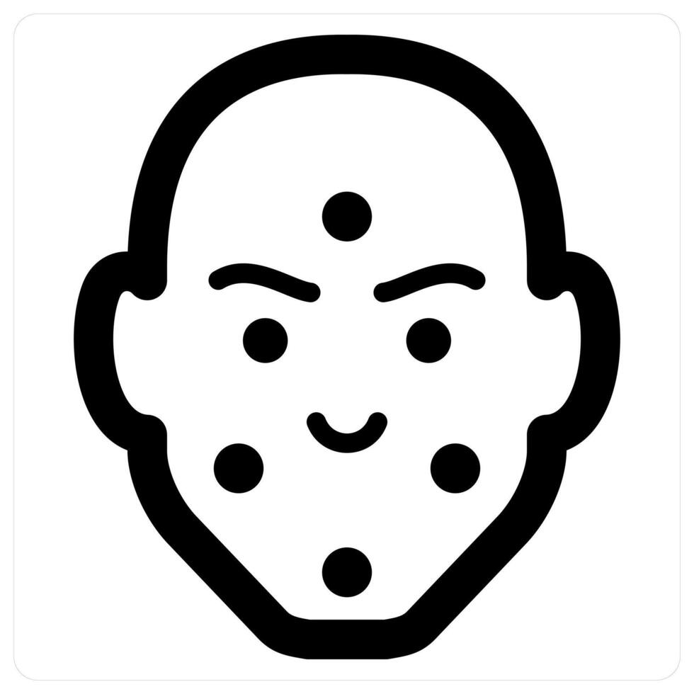 Dermatitis and allergic icon concept in black filled color vector