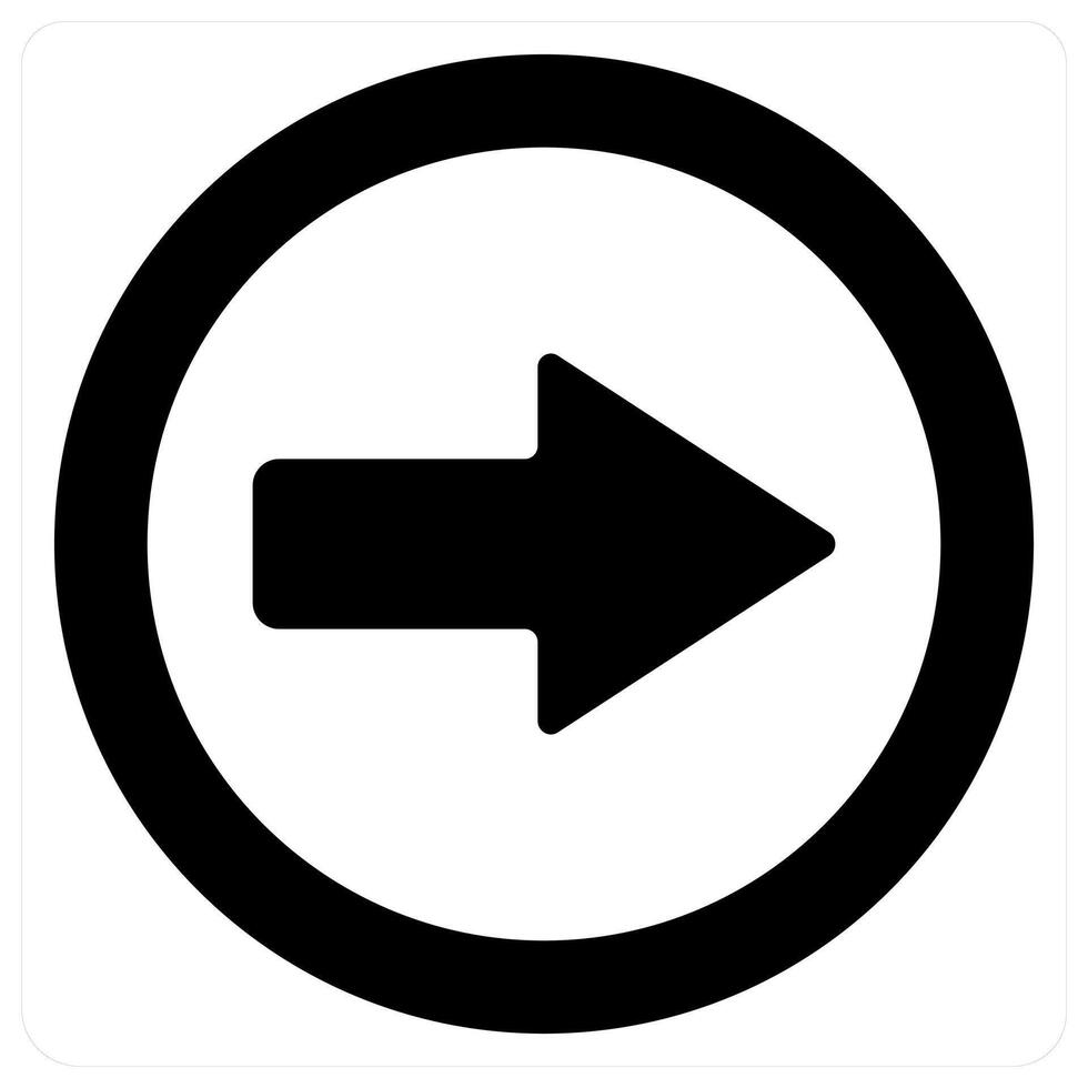 Direction and direction icon concept in black filled color vector