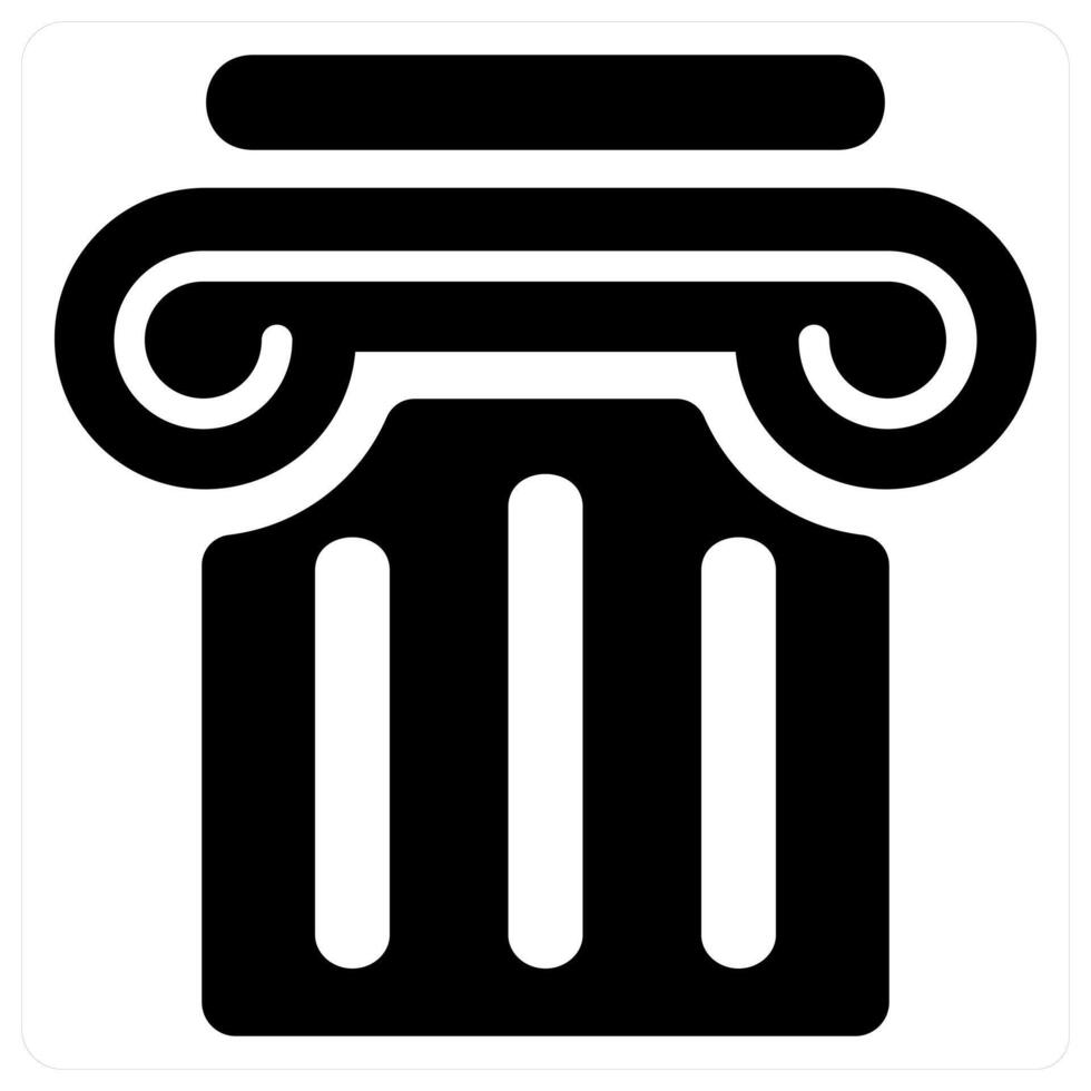Podium and speeck icon concept in black filled color vector