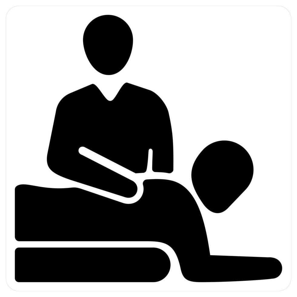 Massage and spa icon concept in black filled color vector