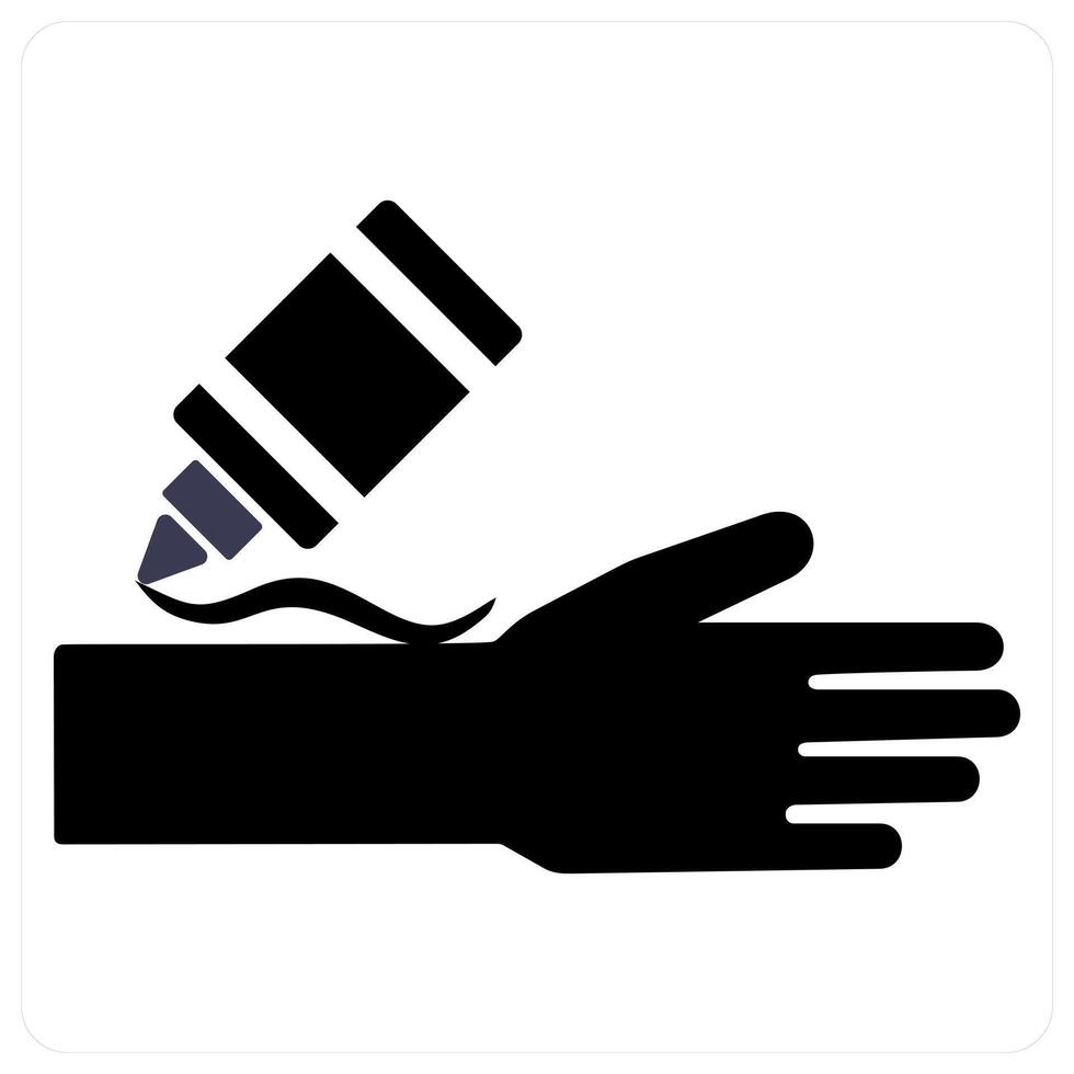 Cream and cosmetics icon concept in black filled color vector