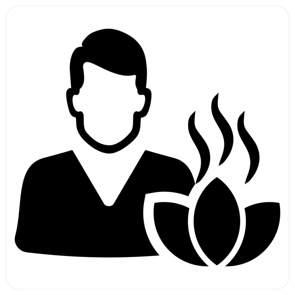 Wellness and health icon concept in black filled color vector