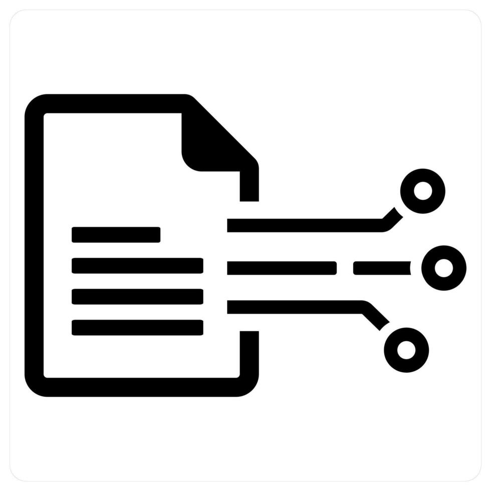 Smart Contract and agreement icon concept in black filled color vector