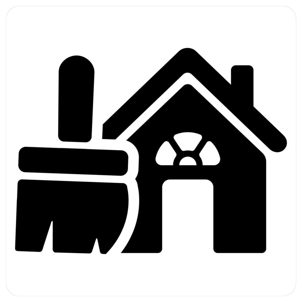 Renovation icon concept in black filled color vector
