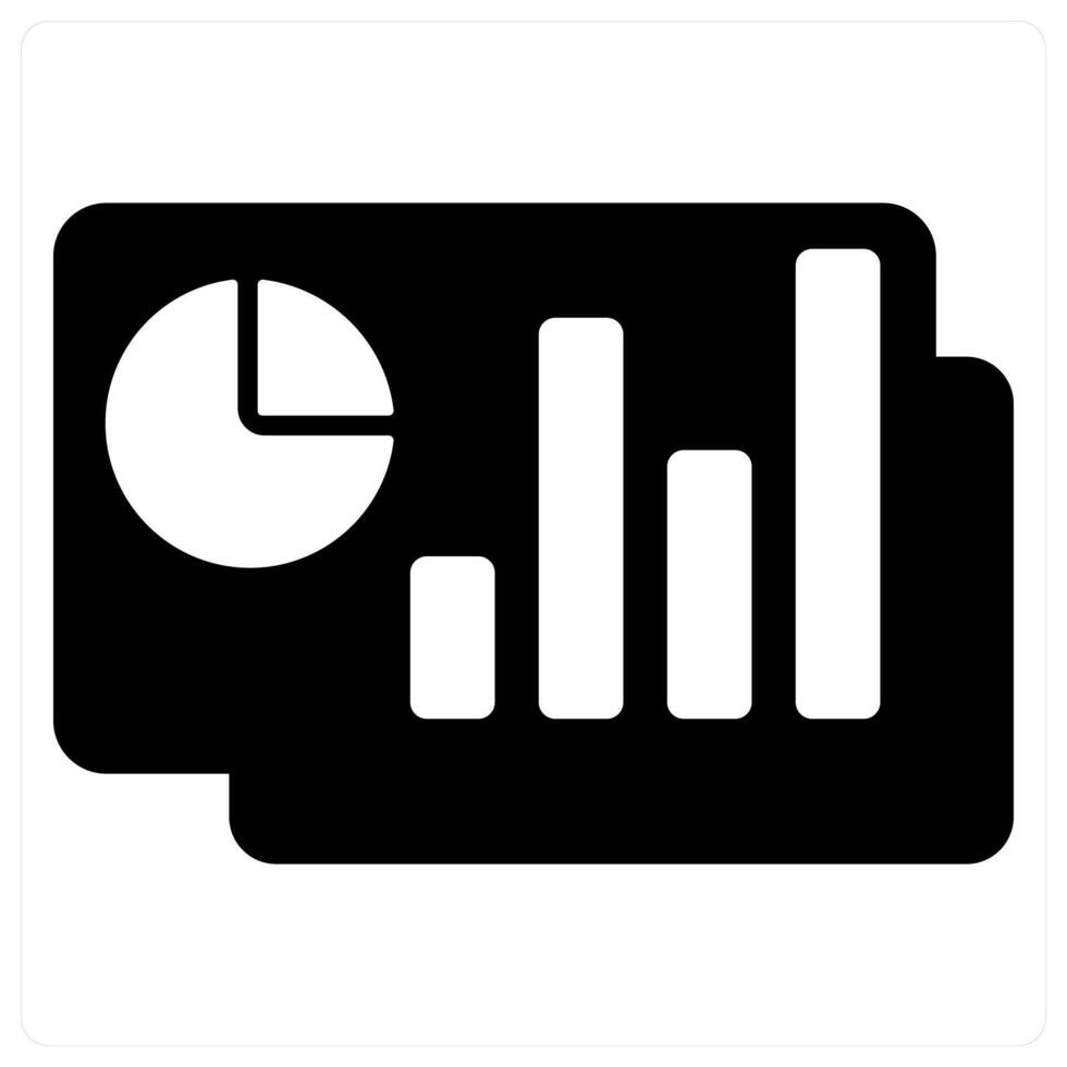 Slides and planning icon concept in black filled color vector