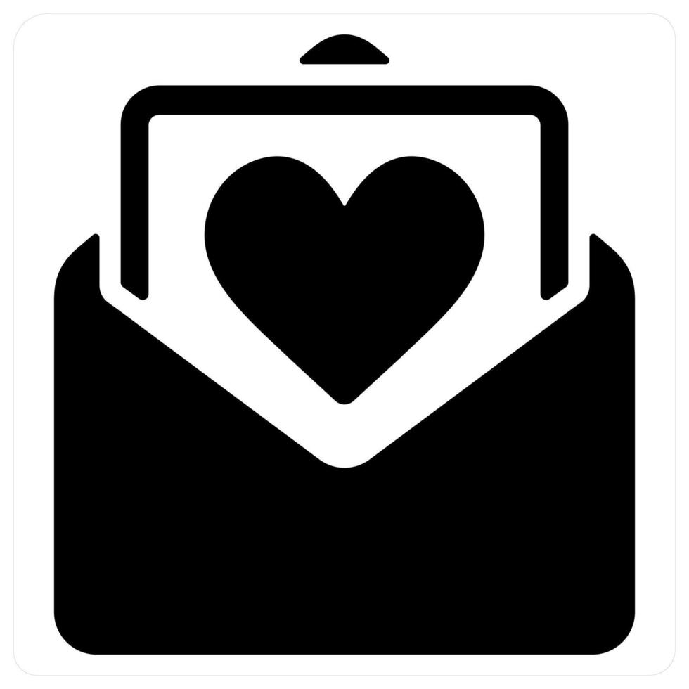 Invitation and invite icon concept in black filled color vector