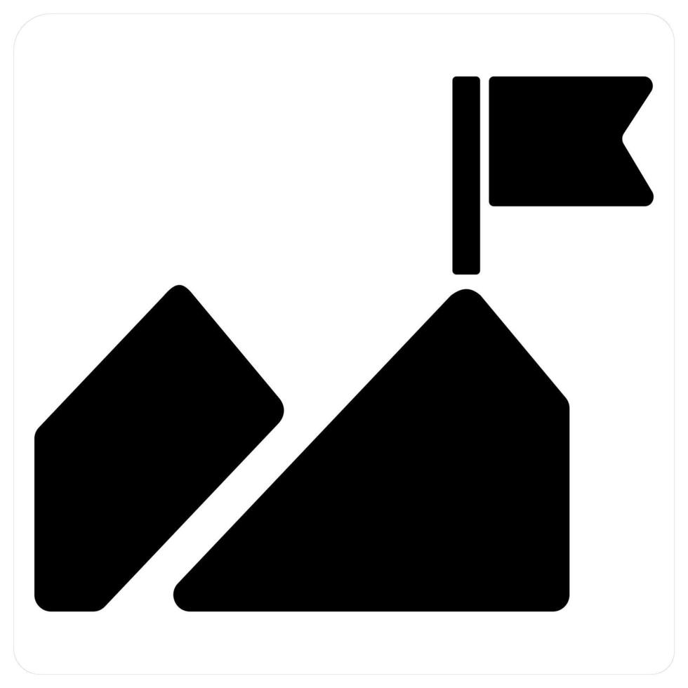 Mission concept in black filled color vector