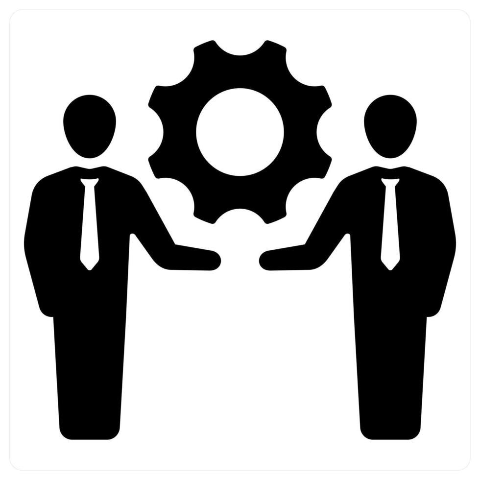 Community Development and community icon concept in black filled color vector