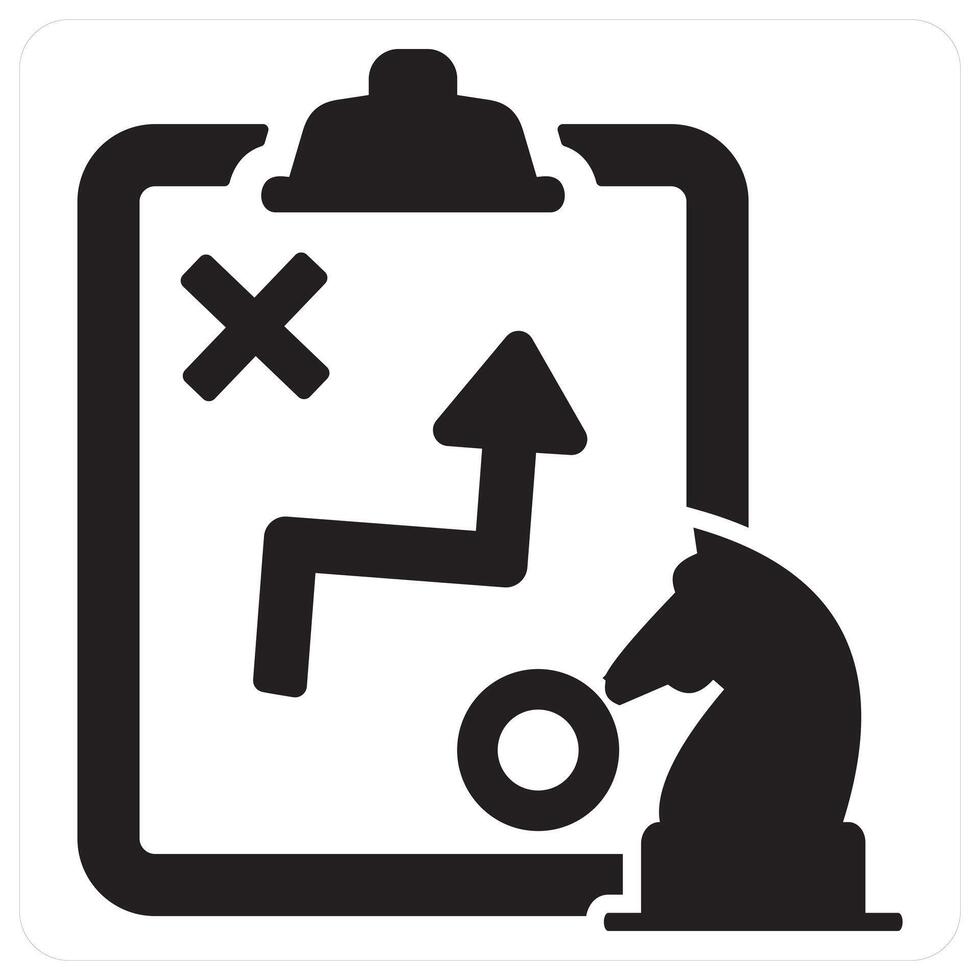 Strategy and planning icon concept in black filled color vector