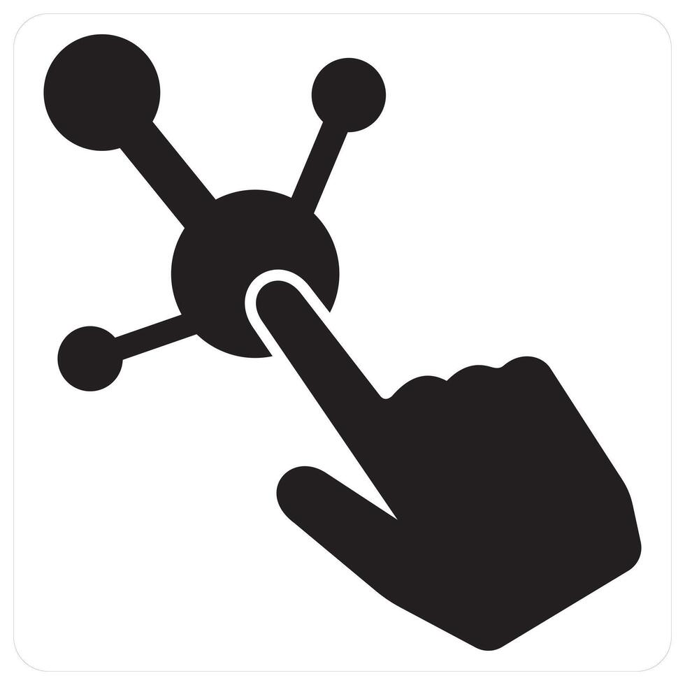 Interactive and sensor icon concept in black filled color vector