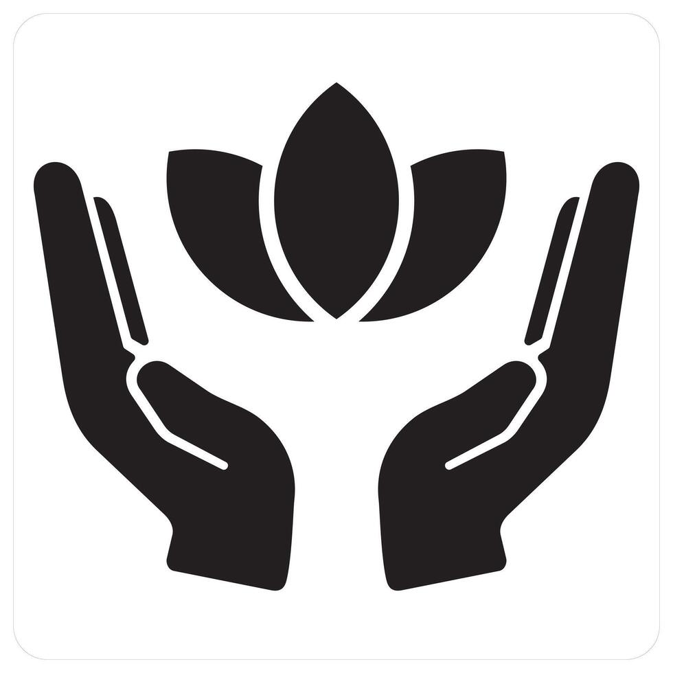 Meditation and yoga icon concept in black filled color vector