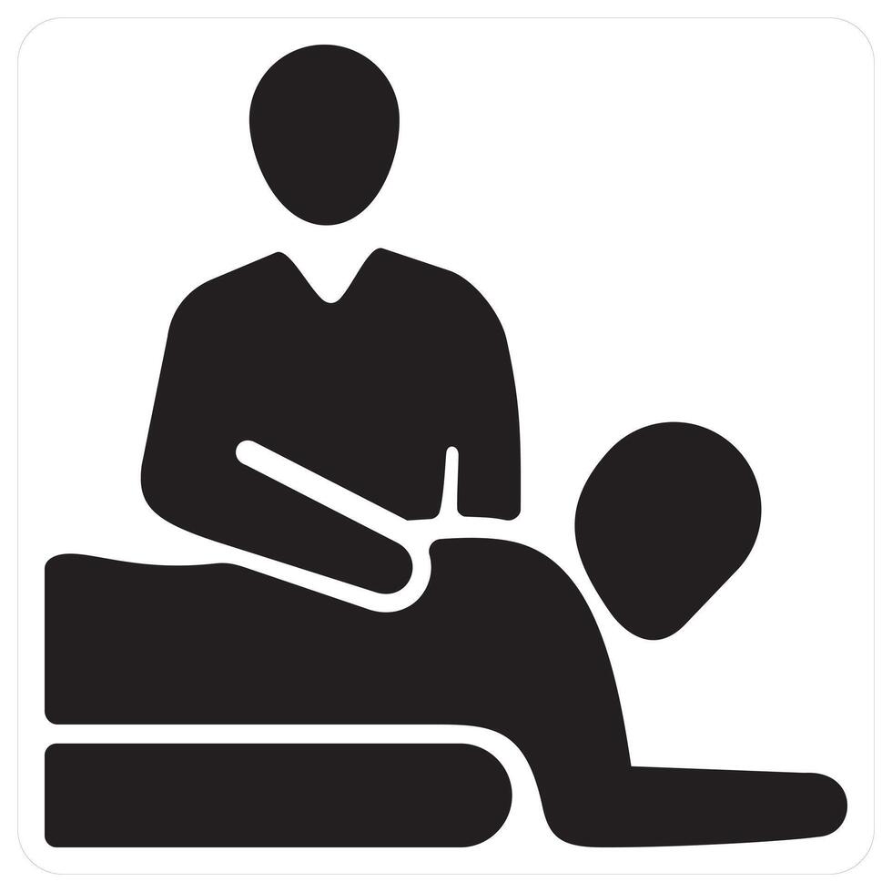 Therapy and psychology icon concept in black filled color vector