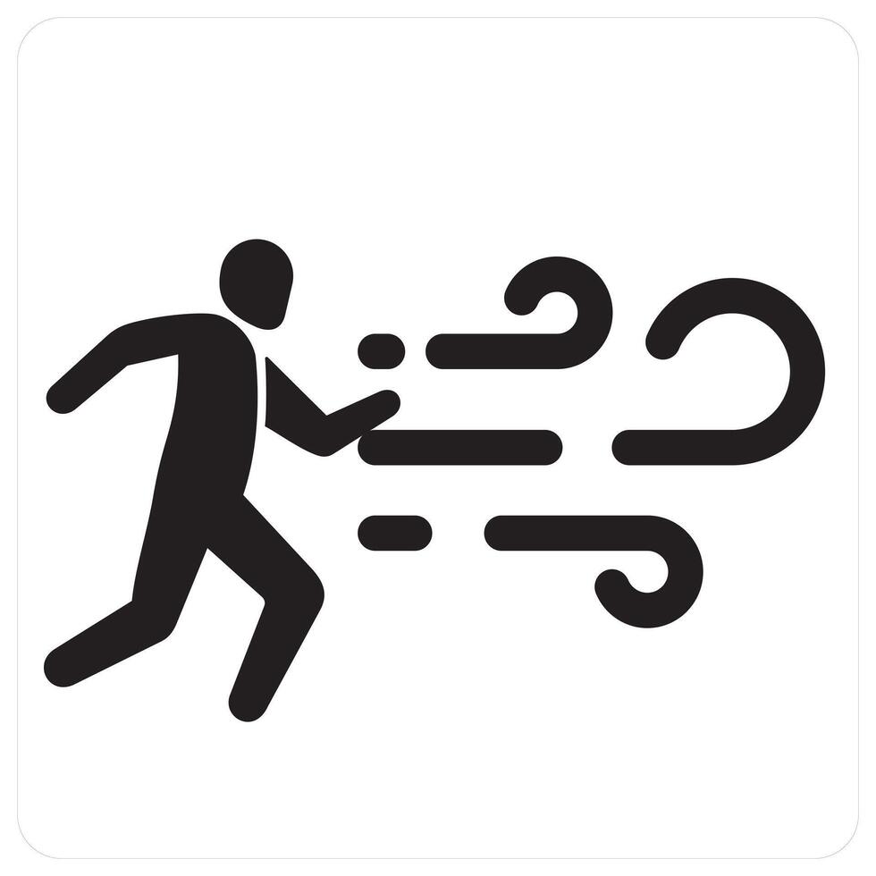Wind and air icon concept in black filled color vector