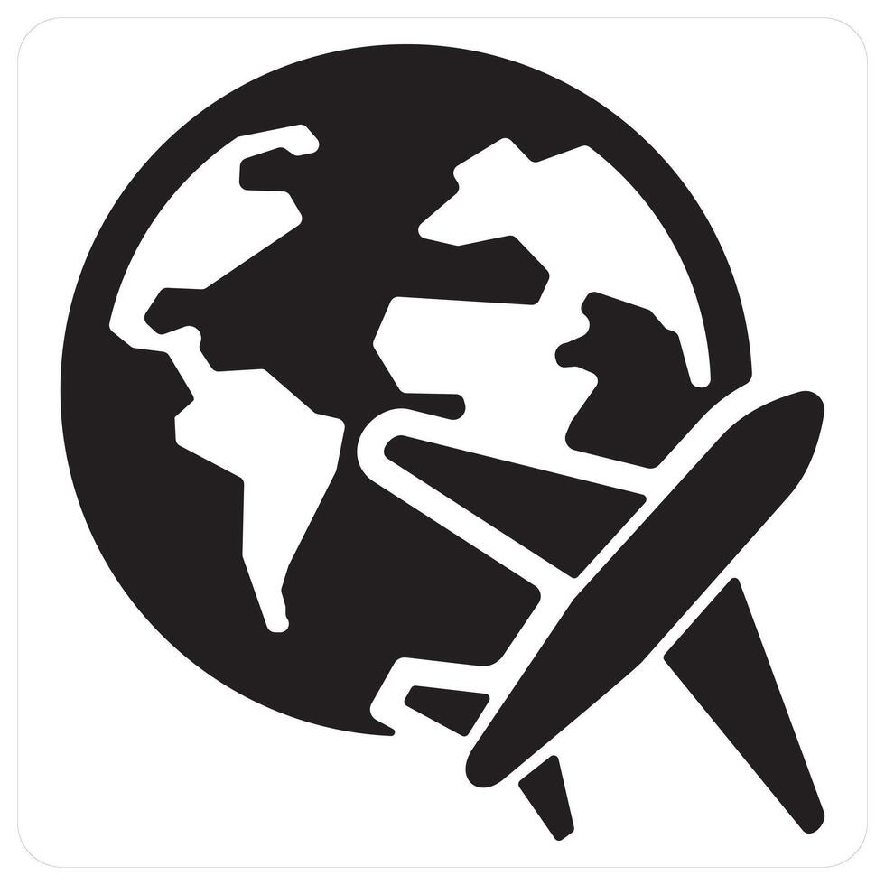 Travel and camping icon concept in black filled color vector