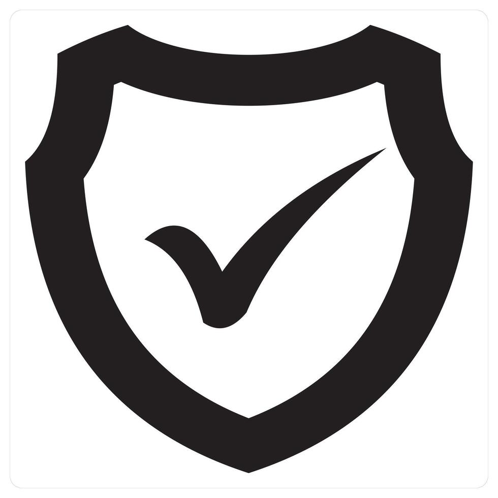 Security Shield concept in black filled color vector