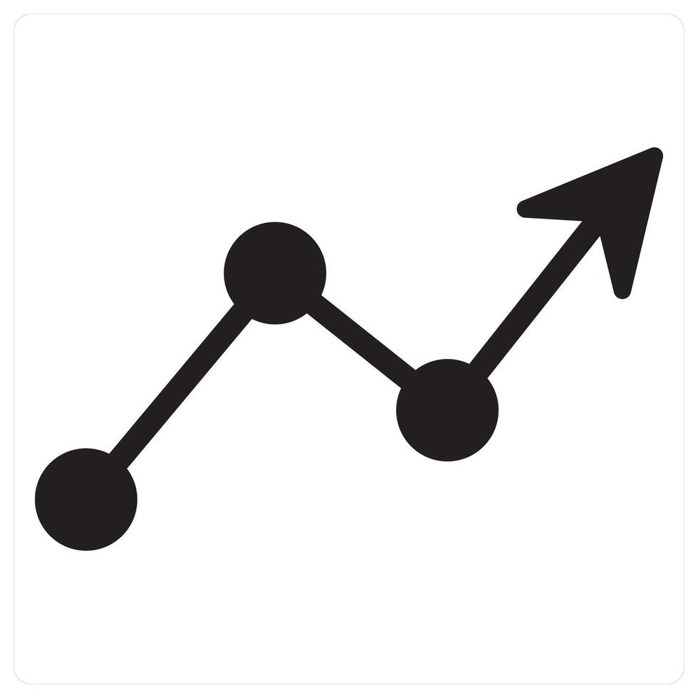 Analysis and chart icon concept in black filled color vector