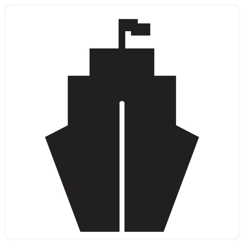 Cruise and water icon concept in black filled color vector