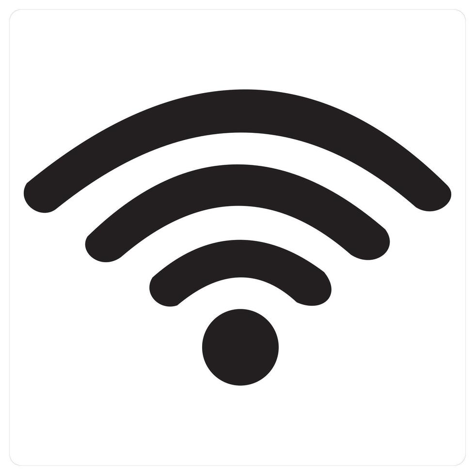 WIFI icon concept in black filled color vector
