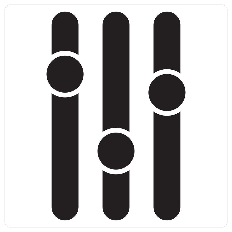 Music Levels and levels icon concept in black filled color vector