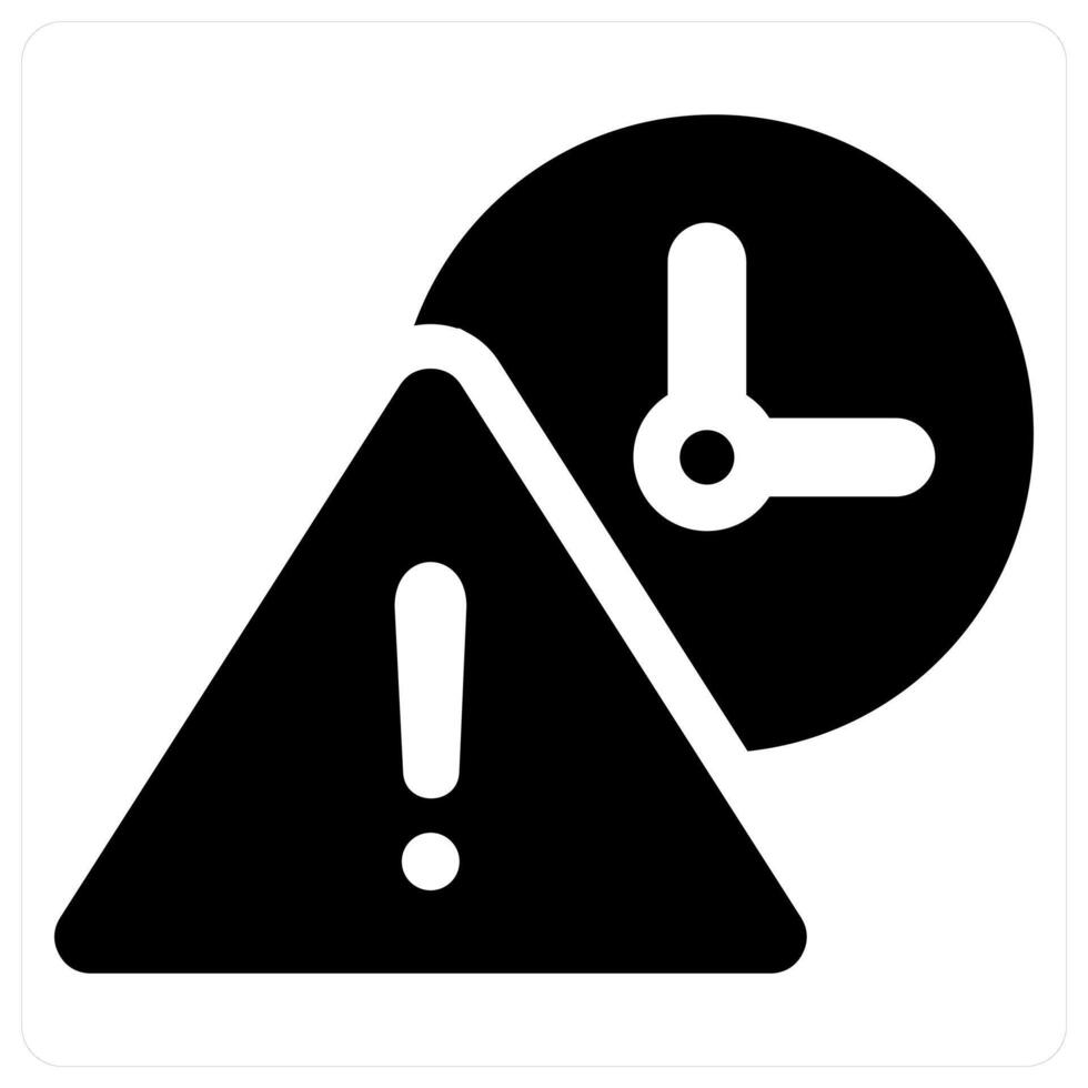 Warning icon in black filled color vector