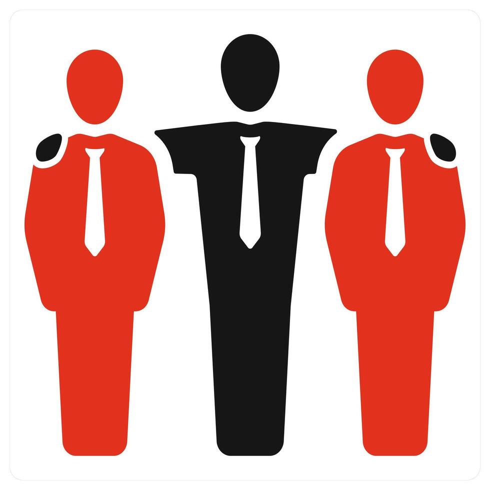 Friendship and support icon concept in red filled color vector