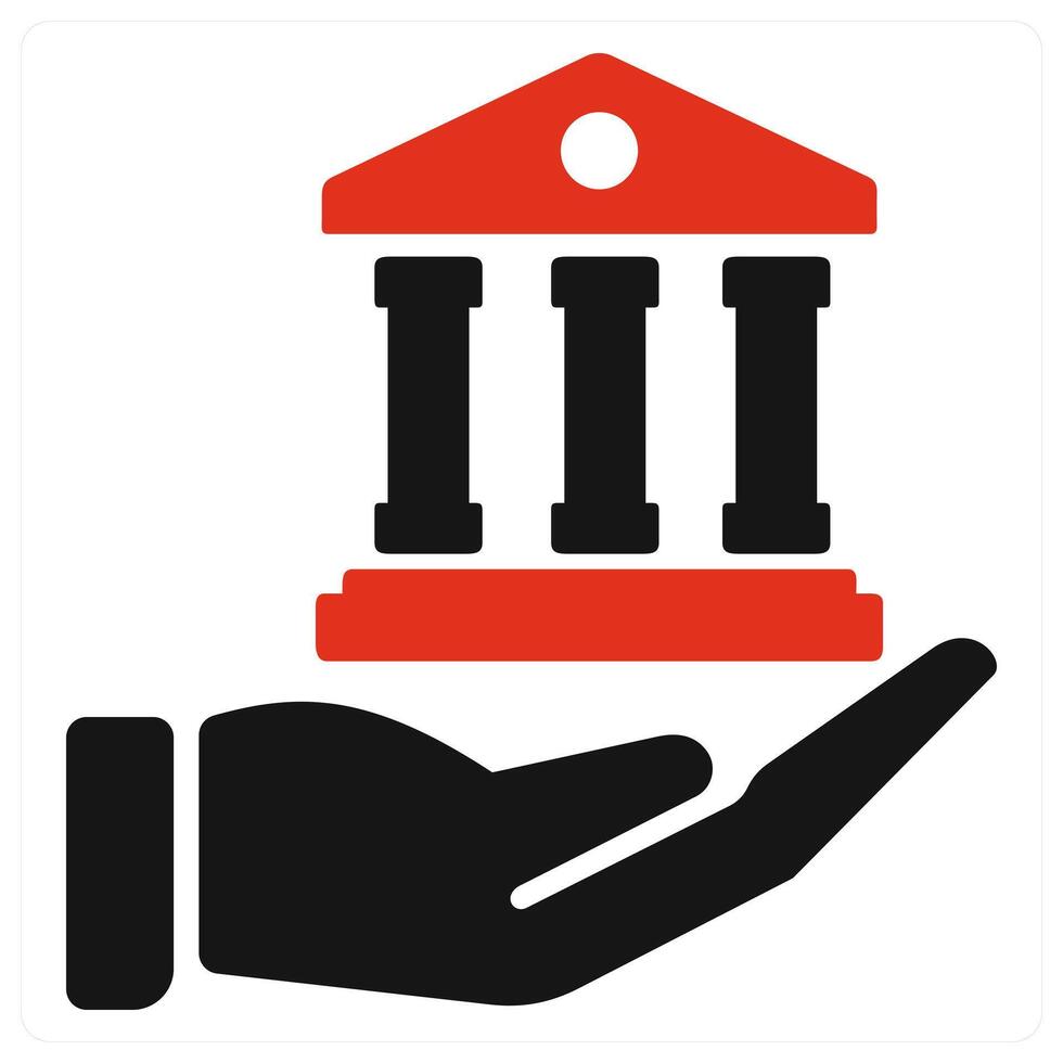Heritage and succession icon concept in red filled color vector