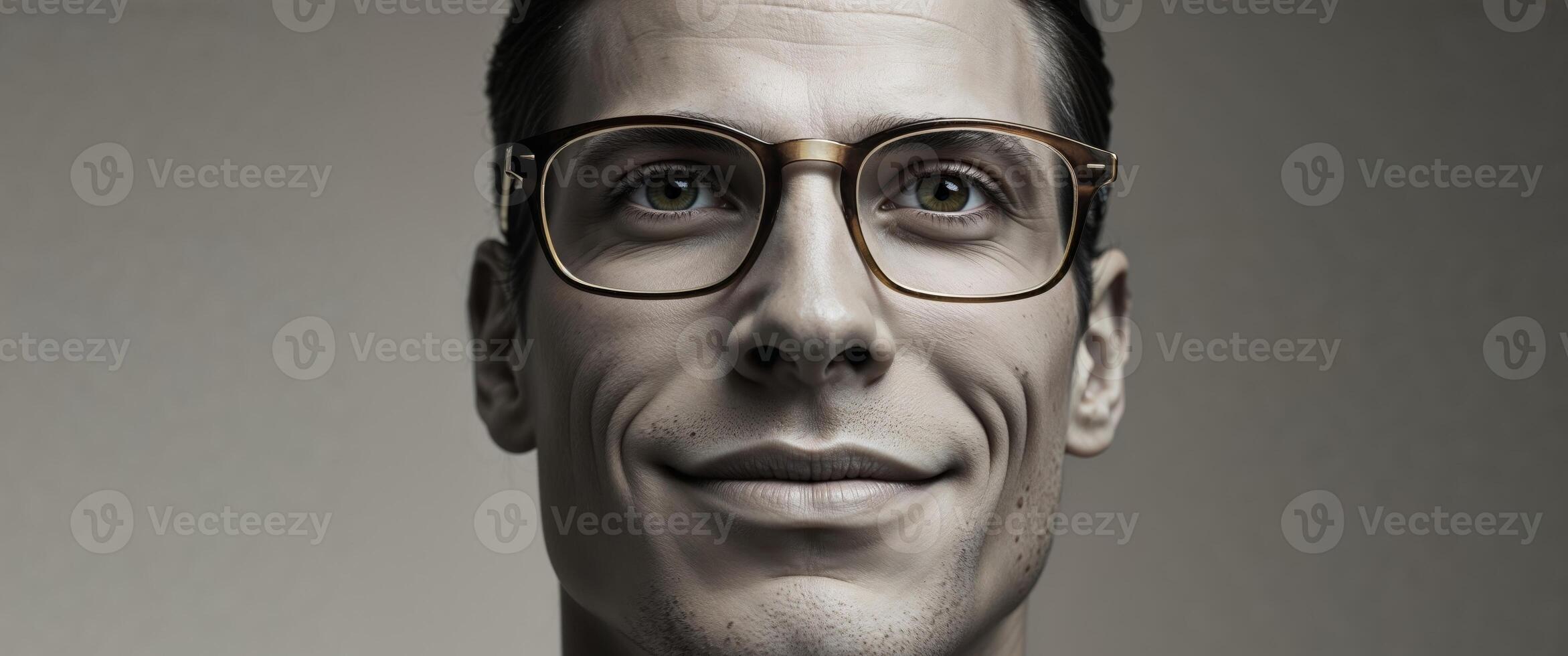 A handsome man with glasses and a warm smile. photo
