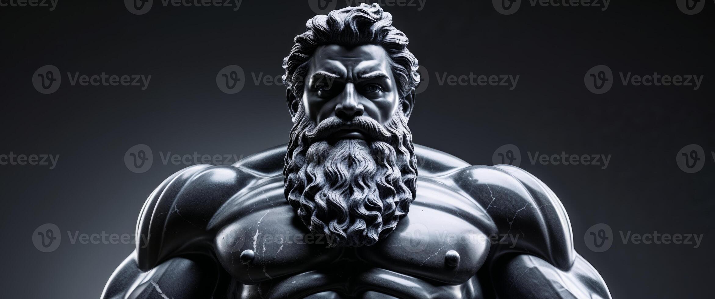 A statue of a man with a beard and a beard photo
