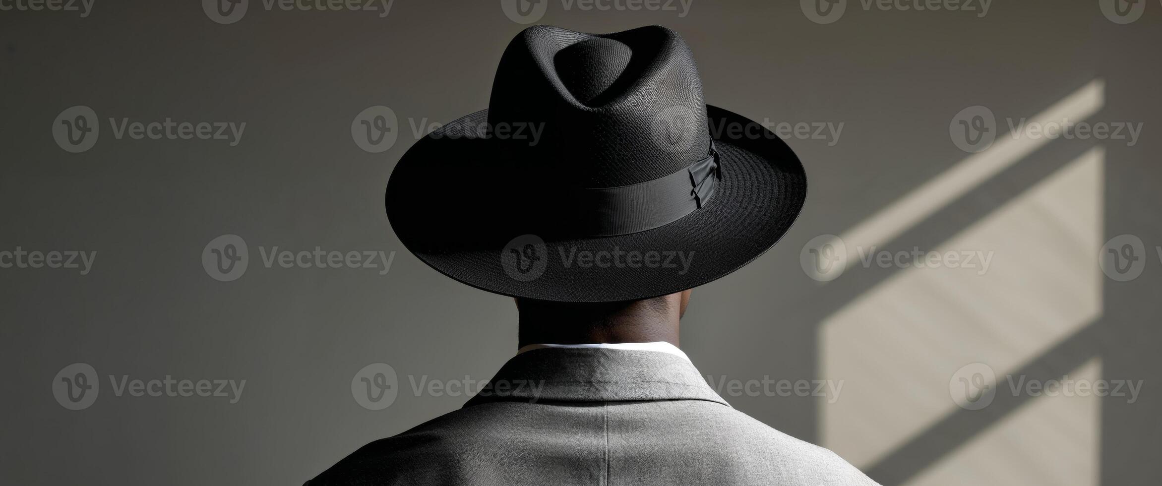 A man wearing a hat and suit photo