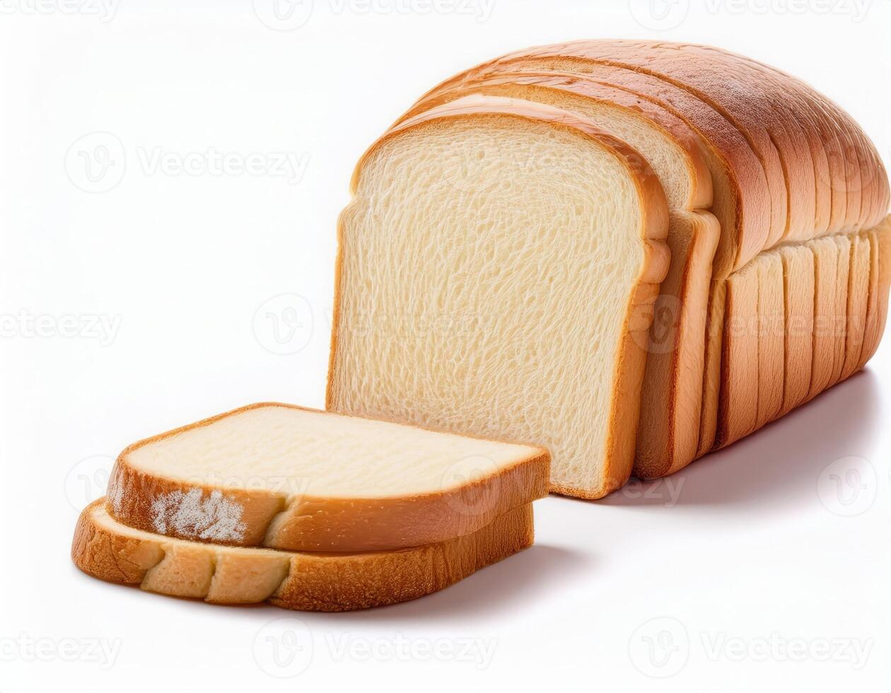 Sliced White Bread Loaf Freshly Baked Ready to Toast Perfect for Breakfast or Sandwiches photo