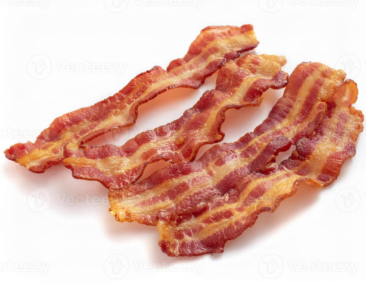 Delicious Crispy Bacon Strips Perfect for Breakfast or Snacks High quality Image of Cooked Bacon photo