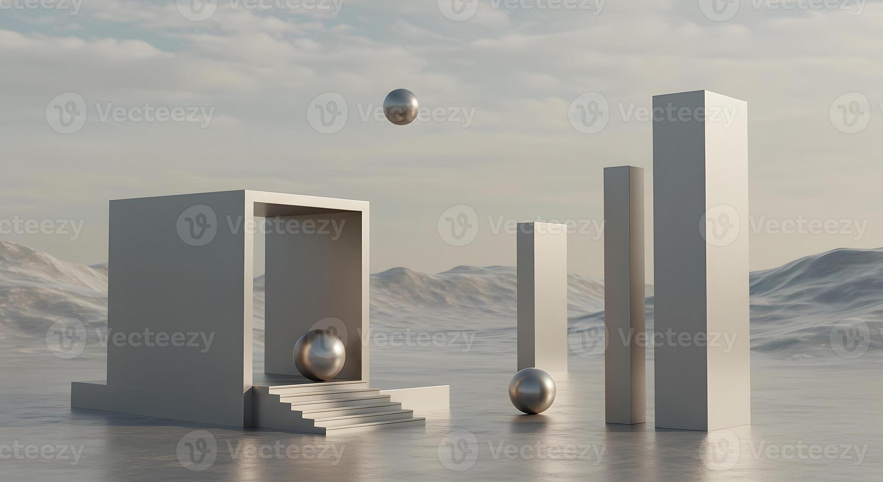 A white building with a large egg in the middle photo