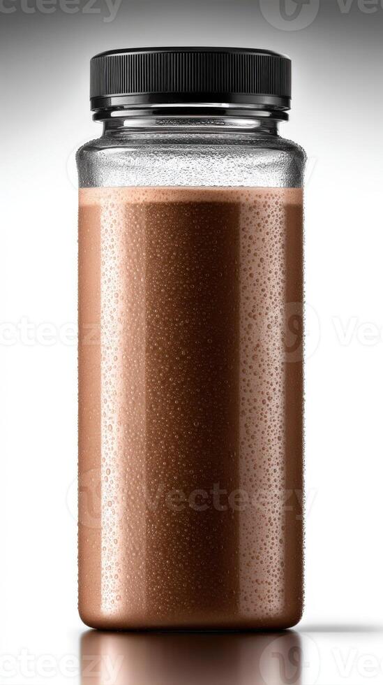 Protein shake in clear container for post-workout recovery photo