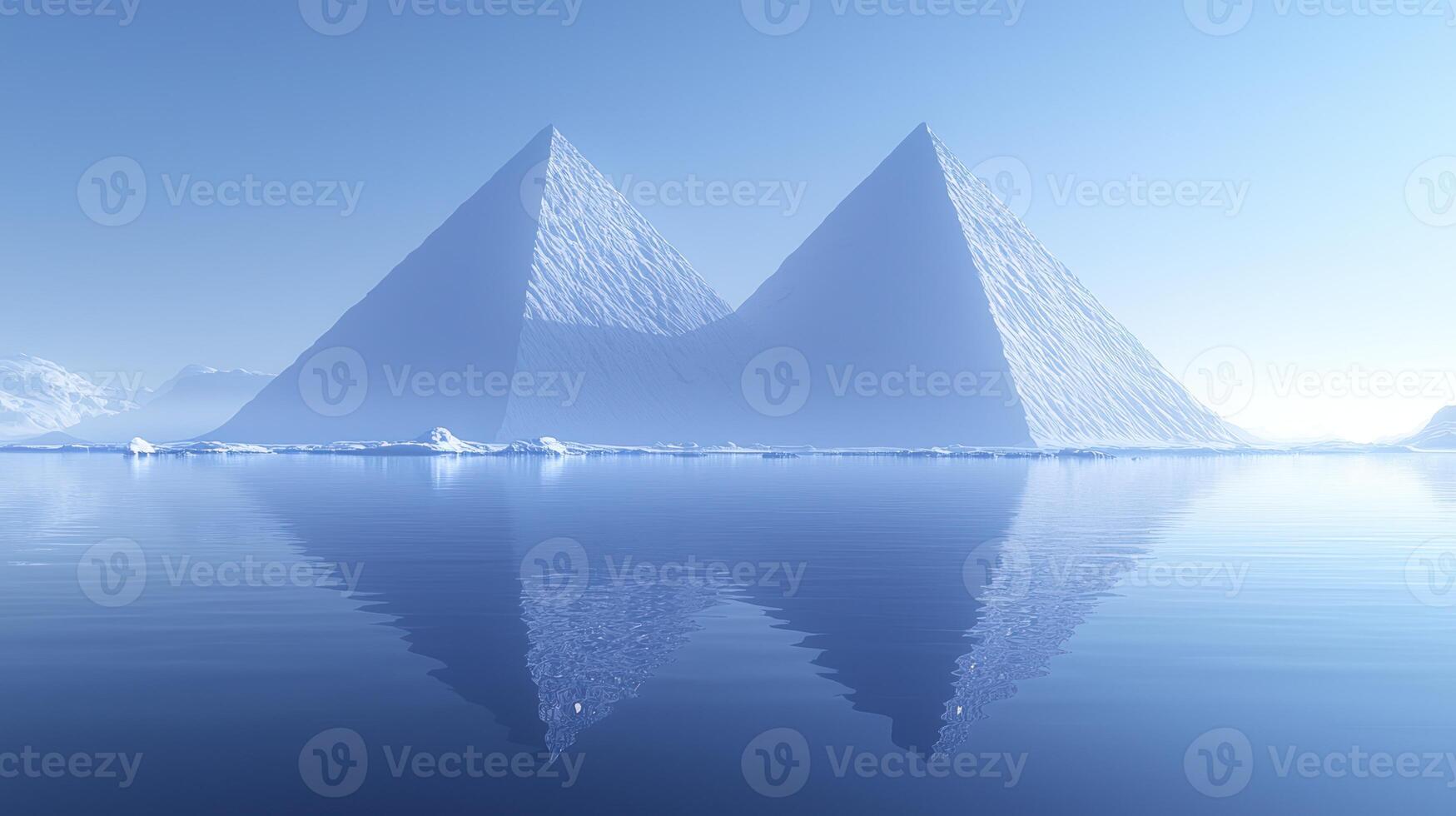 A large iceberg in the middle of the ocean photo