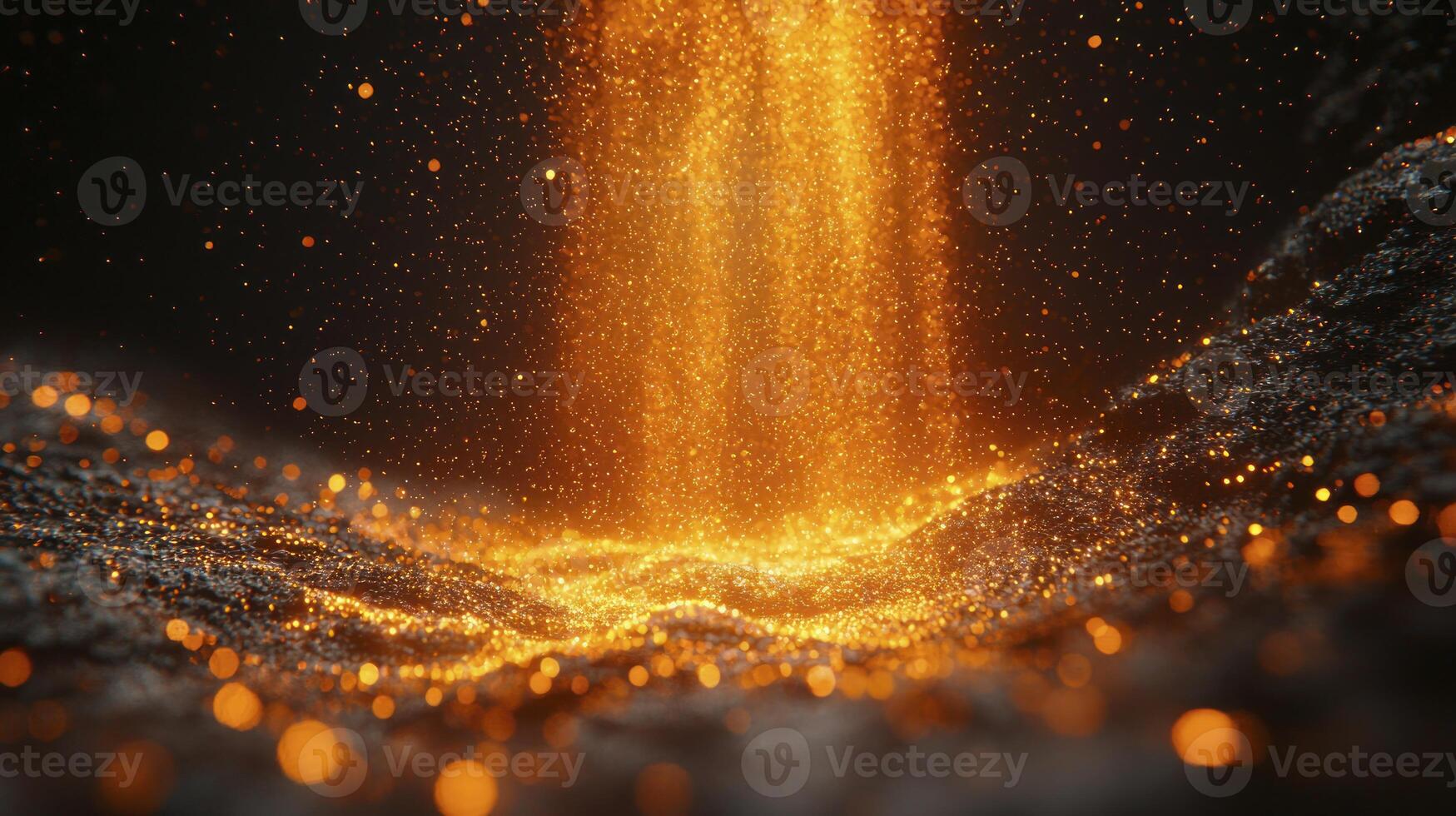 A close up of a lava flow with sparks photo