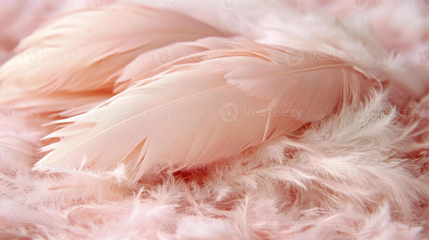 A close up of a feather on a pink background photo
