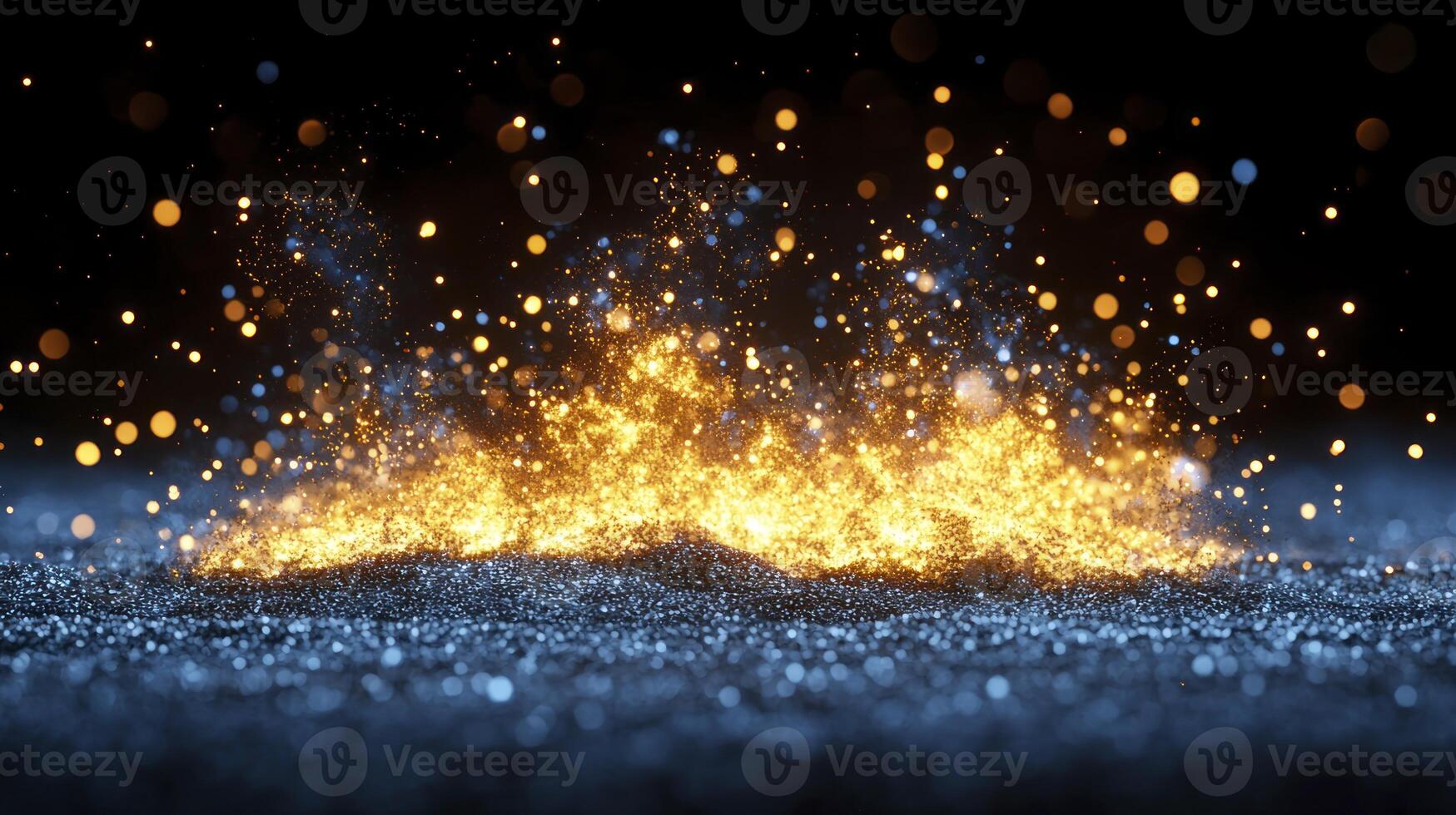 Fire and sparks on a black background photo