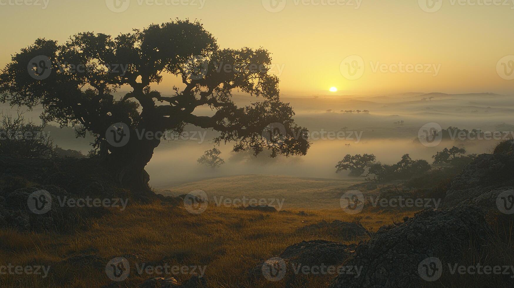 A tree in the foreground photo