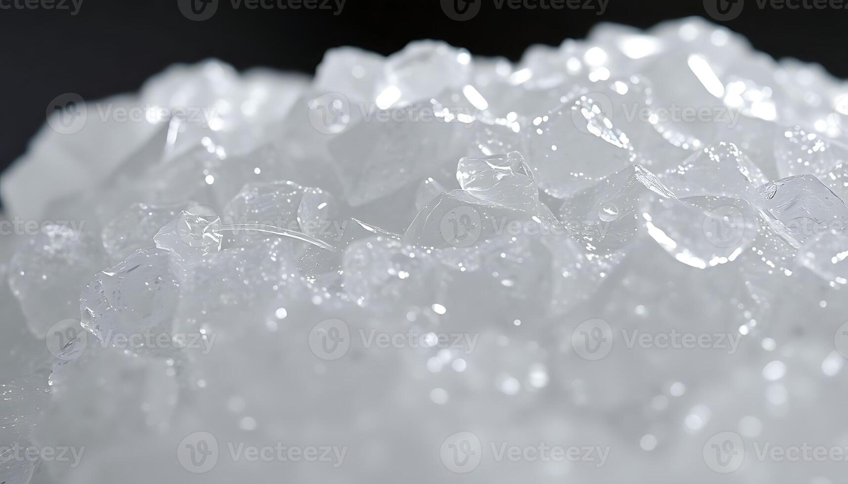 pile of ice crystals sitting on top of a table photo