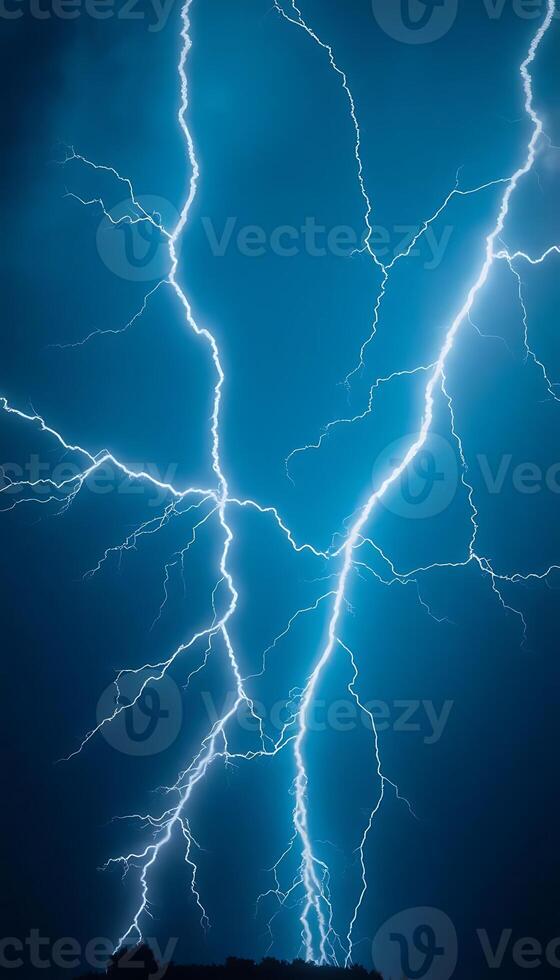lightning strike is shown in the sky photo