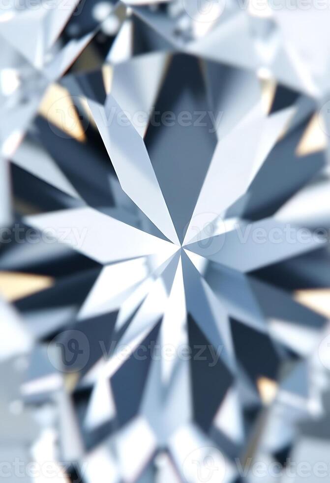 close up of a diamond on a white background photo