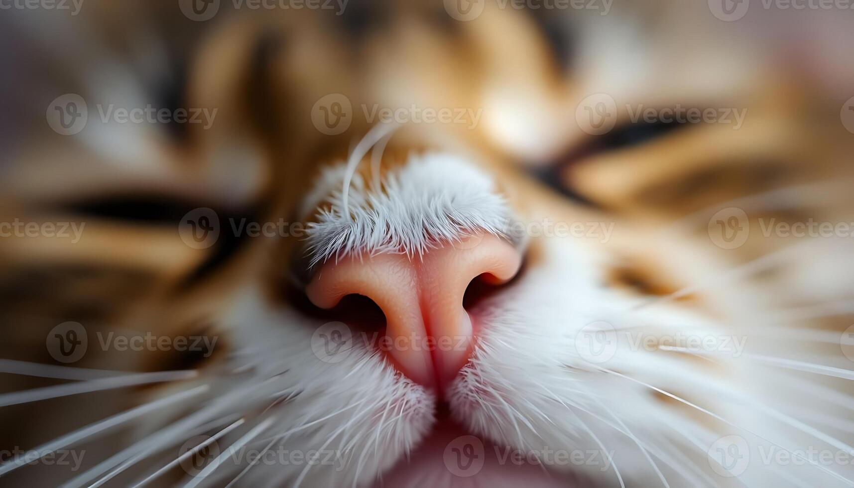 close up of a cat's face with its mouth open photo