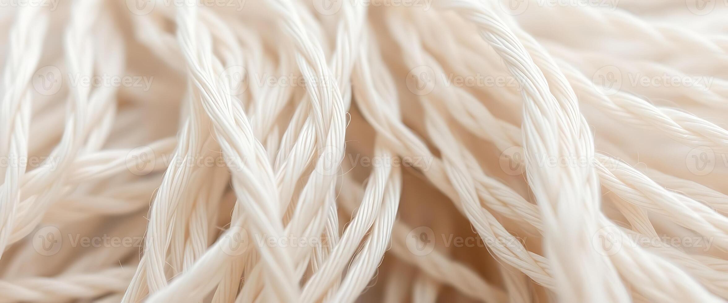 close up view of a white thread photo