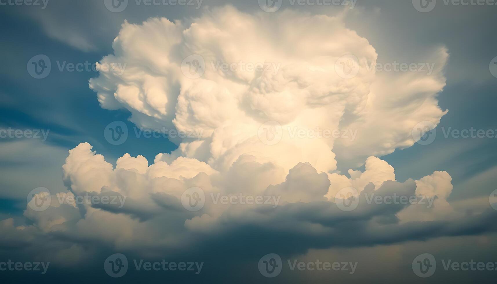 large cloud in the sky with a blue sky background photo