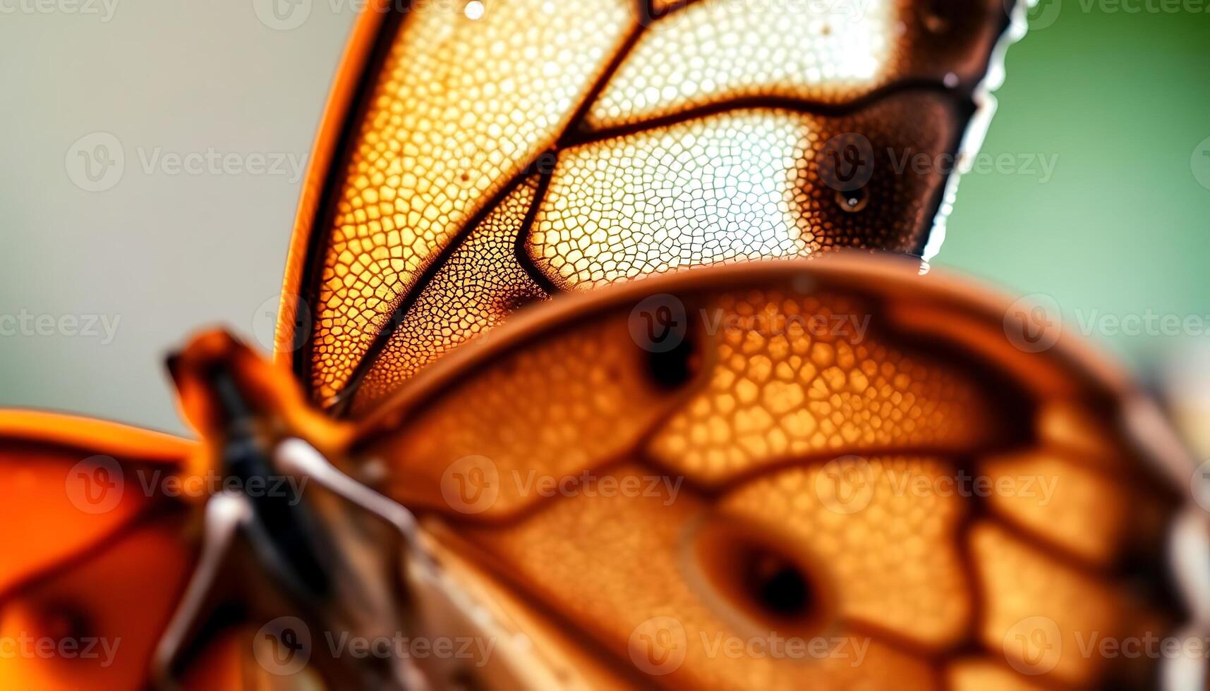 close up of a butterfly's wing with a blurry background photo