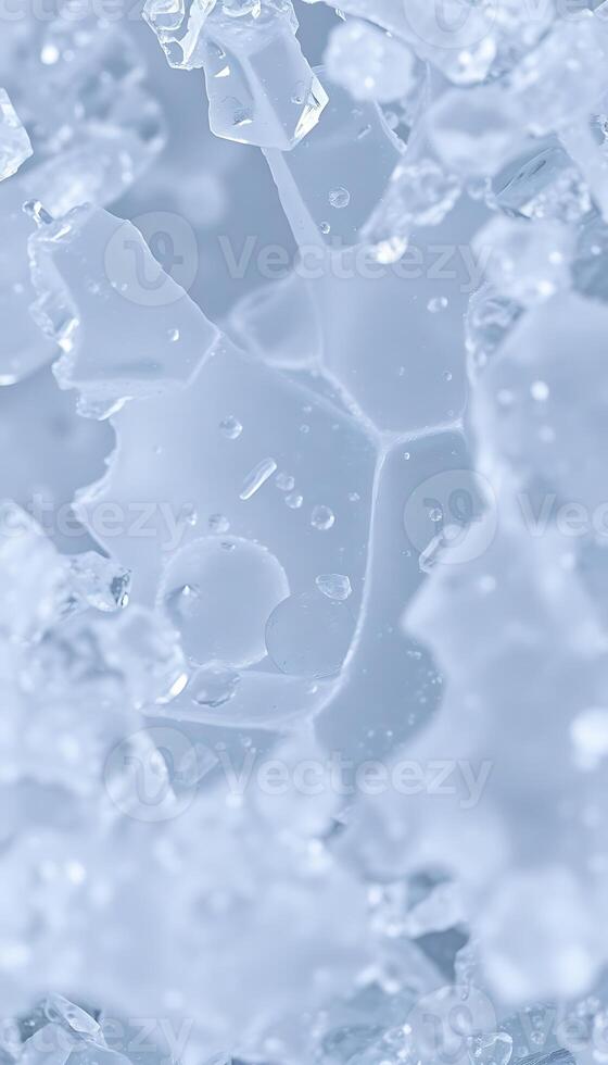 bunch of ice cubes with water droplets on them photo