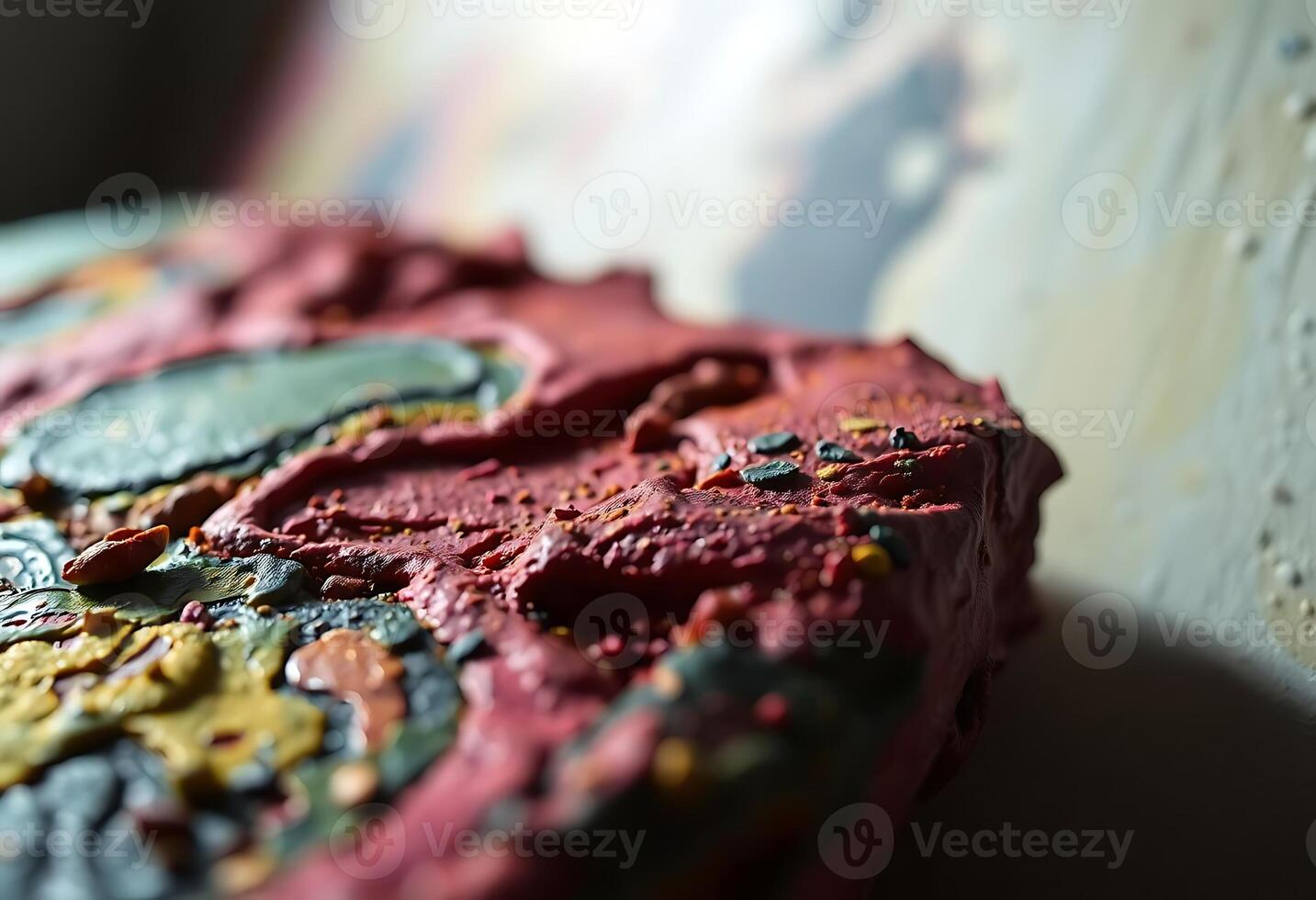 close up of a piece of art on a table photo