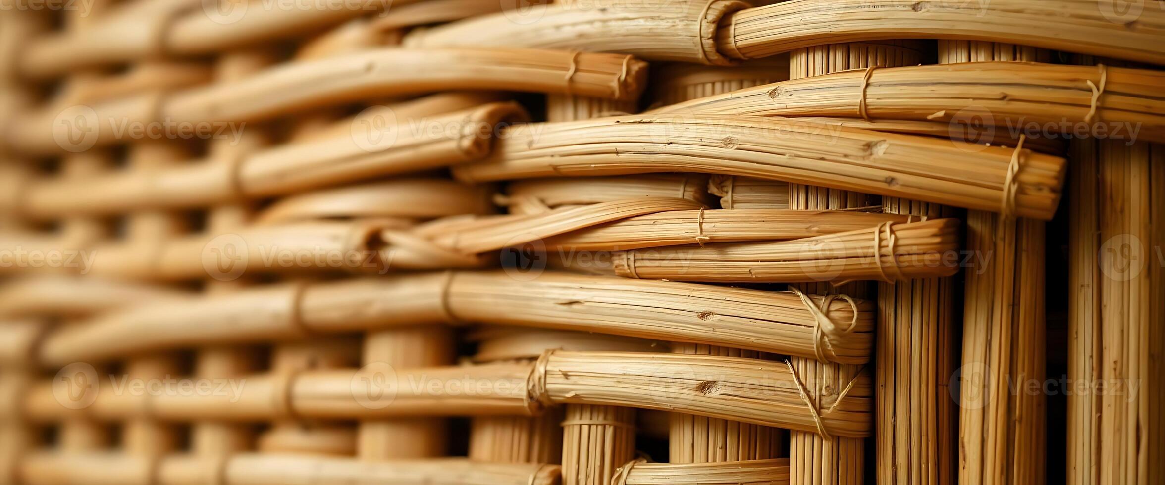 close up view of a bamboo wall photo