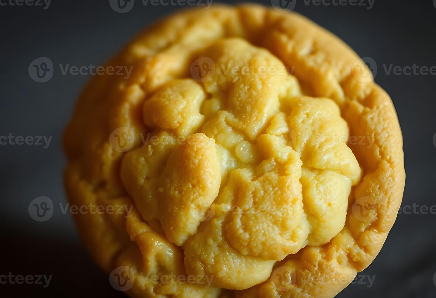 close up of a cookie on a table photo